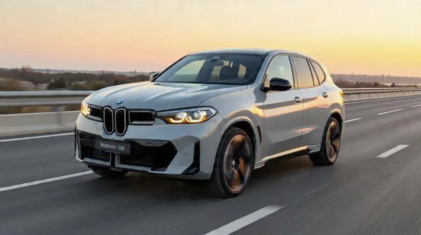 BMW iX3 50 xDrive rolling motorway shot